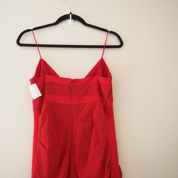 NWT Nicole Miller Collection Neiman Marcus Red Spaghetti Strap Silk Dress - Picture 6 of 7